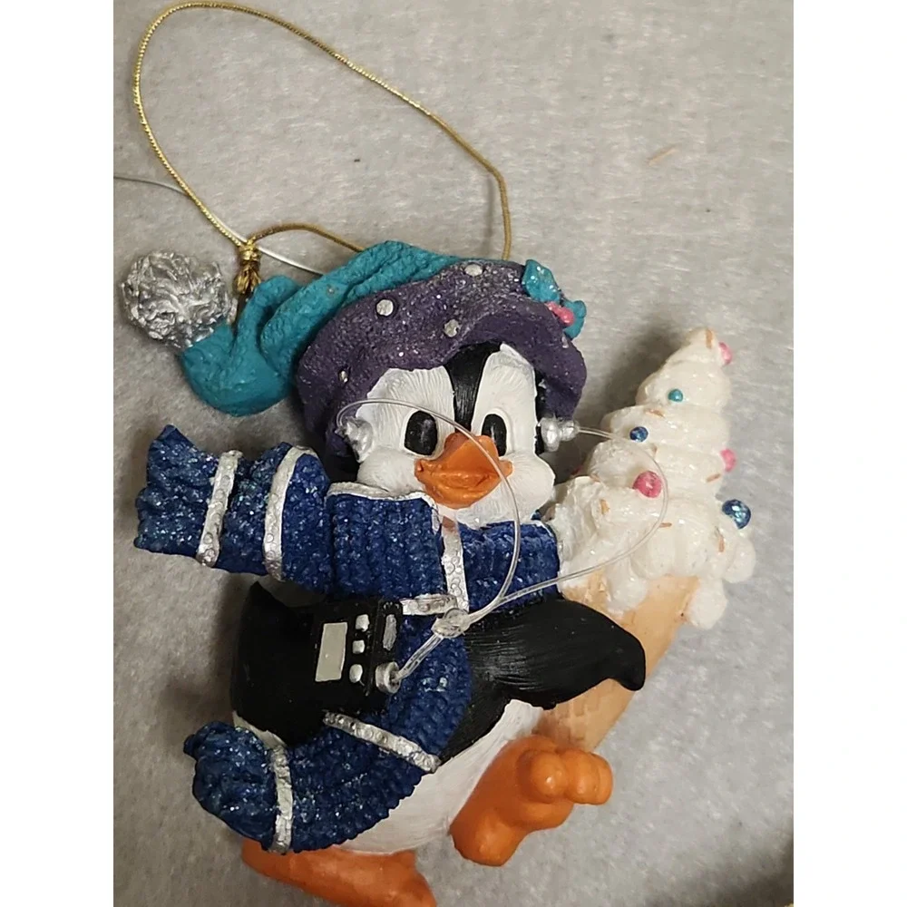 Lot Of 3 Christmas Penguin Ornaments